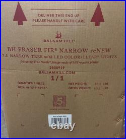 BH FRASER FIR NARROW reNEW 7.5' NARROW TREE with LED COLOR+CLEAR LIGHTS