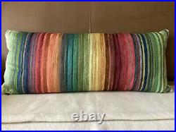 BNWT Mackenzie-Childs Colorful Garden Stripe Lumbar Pillow