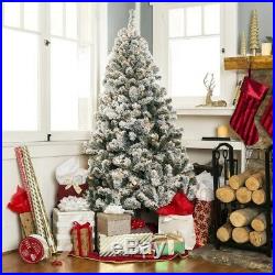BRAND NEW Best Choice Products 7.5 ft Snow Flocked Christmas tree pre-lit
