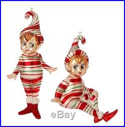 BRAND NEW! Raz Whimsical Peppermint Elf 51-Piece Christmas Tree Decoration Set