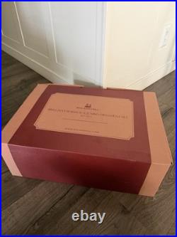 BRILLIANT BORDEAUX JUMBO ORNAMENT SET Of 6 Red And Gold Pre Owned Balsam Hill