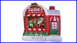 BZB Goods 5 Foot Christmas Inflatable Santa Claus Workshop Yard Decoration