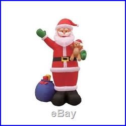 BZB Goods Christmas Inflatable Santa Claus with Bear Decoration