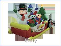 BZB Goods Christmas Inflatable Snowmen on Sleigh Decoration
