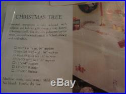 B. M. Jabara & Sons Christmas Tree Embroidered Placemats Set of 12 NWT NOS