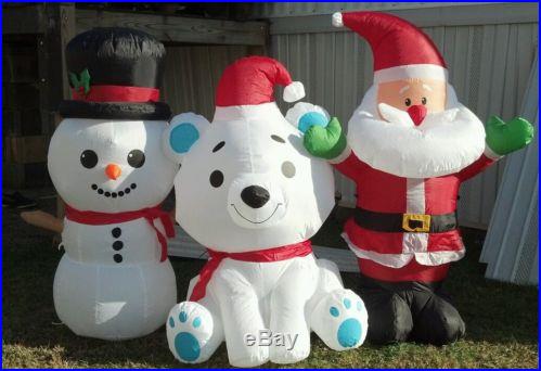 Baby Snowman Santa Polar Bear Inflatable air blown Christmas