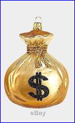 Bag of Money Polish Mouth Blown Glass Christmas Ornament Tree Decoration New
