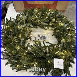 Balsam Hill 36 Wreath with Candlelight LED Electric Open box Gorgeous $349