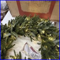 Balsam Hill 36 Wreath with Candlelight LED Electric Open box Gorgeous $349