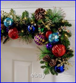 Balsam Hill 6′ Kaleidoscope Garland Pre-Lit LED Timer Indoor Outdoor Holiday