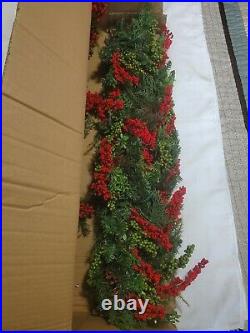 Balsam Hill 6' Outdoor Berry Burst Garland 2 Pack