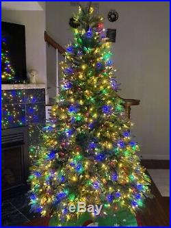 Balsam Hill 7.5 Flip Tree -Most Realistic Balsam Fir 1440 LED Color + Clear