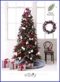 Balsam Hill 7' Norway Spruce Narrow Christmas tree / clear lights /RRP389£