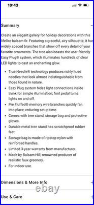 Balsam Hill Alpine Balsam Fir Tree 6.5FT PRE-LIT Balsam Hill Alpine Balsam Fir Tree 6.5FT PRE-LIT
