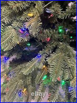 Balsam Hill BH Fraser Fir Narrow 6.5' Tree Clear+Color LED Lights Prelit EasyPlu