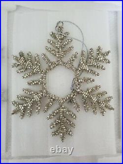 Balsam Hill Beaded Snowflake Ornaments Set of 12 7S2