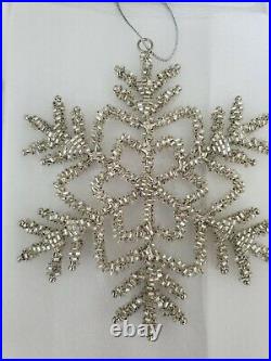 Balsam Hill Beaded Snowflake Ornaments Set of 12 7S2