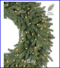 Balsam Hill Fraiser Foliage 30in. PRE-LIT Christmas Wreath- Clear Lighting