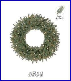 Balsam Hill Fraiser Foliage 30in. PRE-LIT Christmas Wreath- Clear Lighting