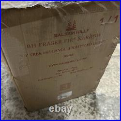 Balsam Hill Fraser Fir Narrow Christmas Tree 7.5 ft Candlelight LED Open $899