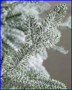 Balsam Hill Frosted Alpine Balsam Fir Christmas Tree 7.5 Ft Clear LED FairyLight