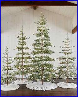 Balsam Hill Frosted Alpine Balsam Fir Christmas Tree 7.5 Ft Clear LED FairyLight
