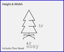 Balsam Hill Frosted Frasier Fir 7.5ft Tree With Clear Lights