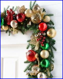 Balsam Hill Merry & Bright Garland 6 ft let clear set of 2 4003245