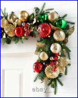 Balsam Hill Merry & Bright Garland 6 ft let clear set of 2 4003245
