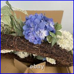Balsam Hill Nantucket Hydrangea Wreath 30 Newith Open Box $179 Natural Vine Frame