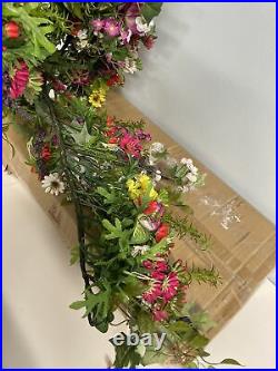 Balsam Hill Outdoor Meadow Artificial Garland 6' NEWithOpen (Distressed box) $139