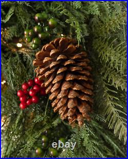 Balsam Hill Outdoor Winter Evergreen Foliage Garland LED Lights10 Ft 2-PACK