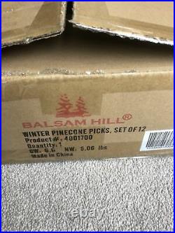 Balsam Hill Pine Cone Picks Full Box Brand New Christmas Decorations
