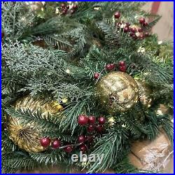Balsam Hill Pine Peak 28 Wreath Open Box (Box damage/Broken Ornament) $199-Retu