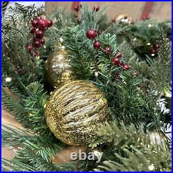 Balsam Hill Pine Peak 28 Wreath Open Box (Box damage/Broken Ornament) $199-Retu