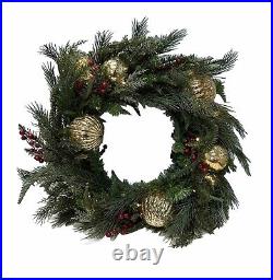 Balsam Hill Pine Peak Holiday Wreath 28 NEWithOpen box $199 Item 4002140