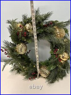 Balsam Hill Pine Peak Holiday Wreath 28 NEWithOpen box $199 Item 4002140