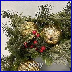 Balsam Hill Pine Peak Holiday Wreath 28 NEWithOpen box $199 Item 4002140
