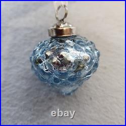 Balsam Hill Set of 24 Light Blue Mercury Glass Mini Ornaments 4ea of 6 Shapes