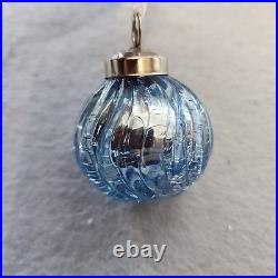 Balsam Hill Set of 24 Light Blue Mercury Glass Mini Ornaments 4ea of 6 Shapes