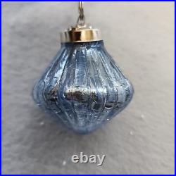 Balsam Hill Set of 24 Light Blue Mercury Glass Mini Ornaments 4ea of 6 Shapes