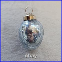 Balsam Hill Set of 24 Light Blue Mercury Glass Mini Ornaments 4ea of 6 Shapes