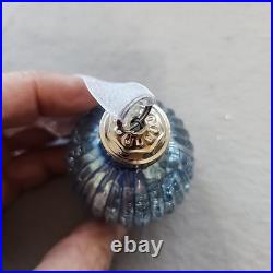 Balsam Hill Set of 24 Light Blue Mercury Glass Mini Ornaments 4ea of 6 Shapes