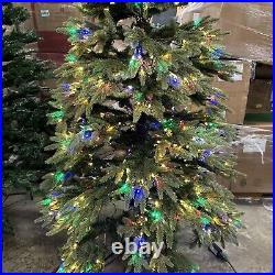Balsam Hill Silverado Slim 7 Foot Color+ Clear LED Easy Plug Open $999