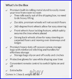 Balsam Hill Silverado Slim 9ft LED Christmas Tree with Clear Lights Flip Up