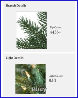 Balsam Hill Silverado Slim 9ft LED Christmas Tree with Clear Lights Flip Up