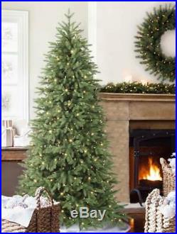 Balsam Hill Stratford Spruce 7.5 ft Christmas Tree narrow Clear Pre-Lighted NEW