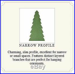 Balsam Hill Stratford Spruce 7.5 ft Christmas Tree narrow Clear Pre-Lighted NEW