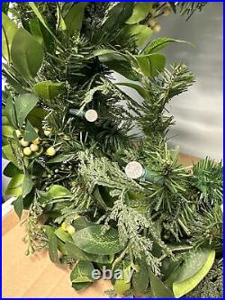 Balsam Hill White Berry Cypress Foliage 28 prelit Battery operated-LIGHT ISSUE