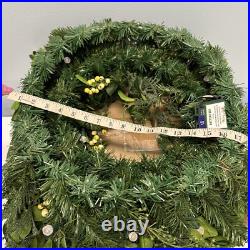 Balsam Hill White Berry Cypress Foliage 28 prelit Battery operated-LIGHT ISSUE